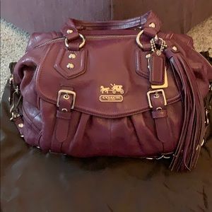 EUC Authentic Coach Plumb Purple Satchel/Crossbody